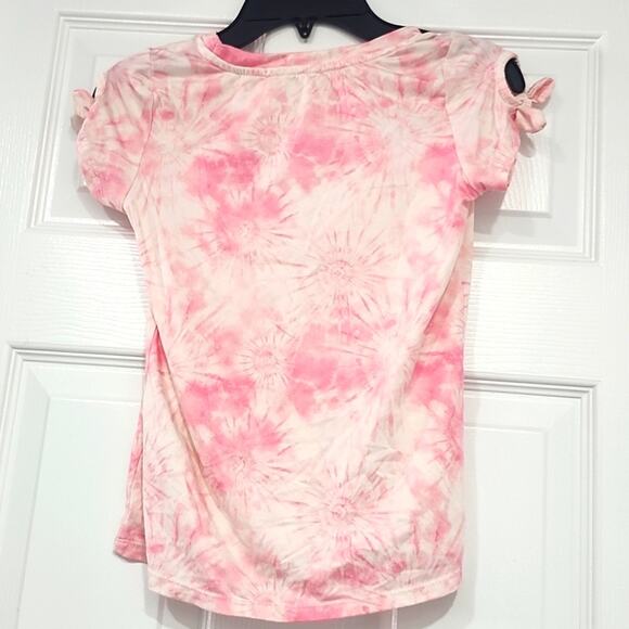 Pink Tie-Dye Kids Shirt with Heart Design - Picture 4 of 5